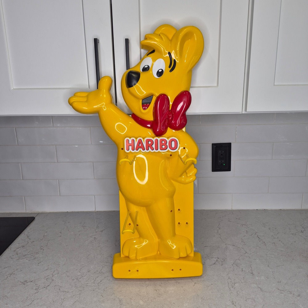 Haribo Goldbear Display Stand Retail Advertising Gummy Bear Yellow Plastic